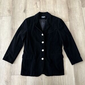 Ralph Lauren Polo Jeans Co Black Velvet Blazer Jacket Women's Vintage Y2K
